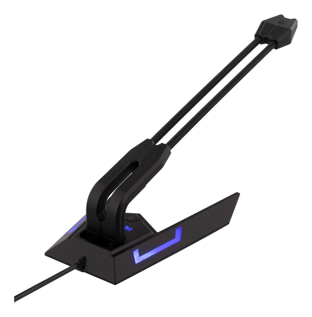 DELTACO MF-104 USB Desktop microfoon met LED-verlichting - zwart / grijs