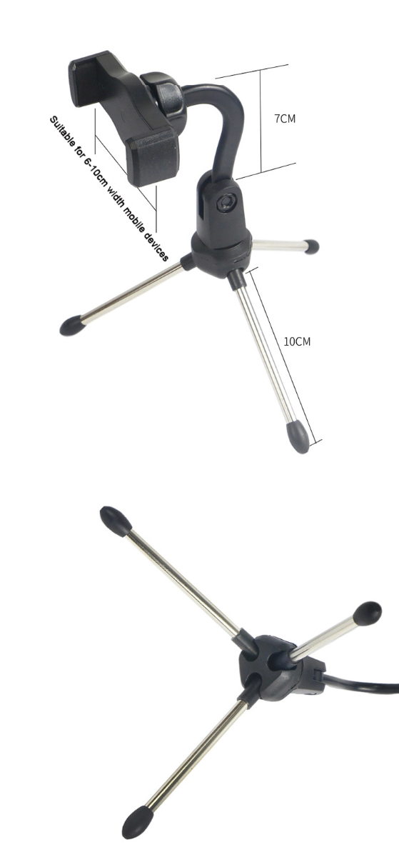 NÖRDIC MFK-019 Universele standaard en houder voor smartphones, 6 tot 10 cm, 360 graden draaibaar, Zwart