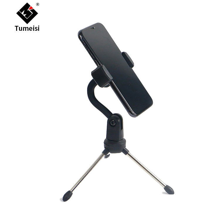 NÖRDIC MFK-019 Universele standaard en houder voor smartphones, 6 tot 10 cm, 360 graden draaibaar, Zwart