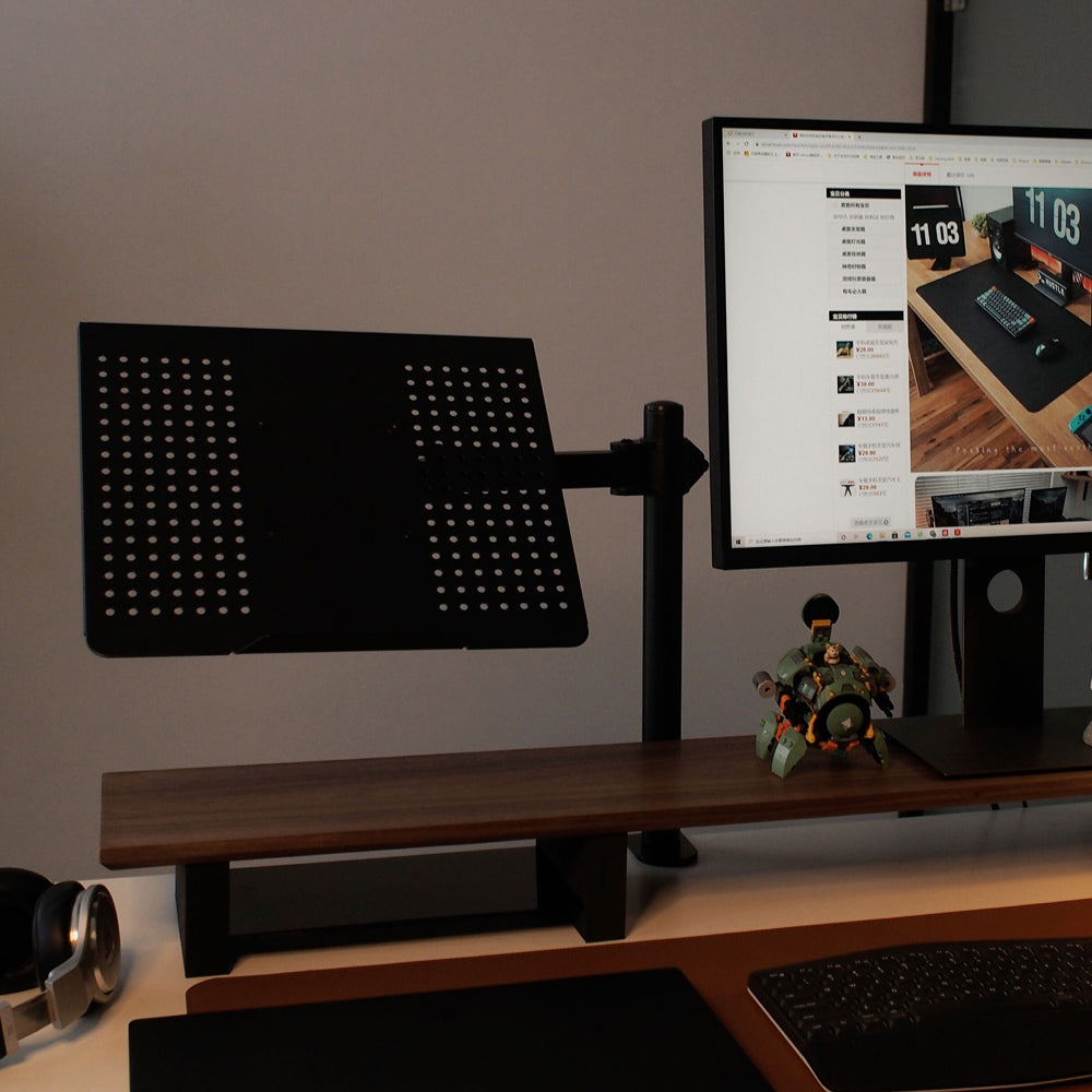 NÖRDIC MM09 Monitor arm laptophouder -Draai- en Kantelbaar - Tot 17 inch - Zwart