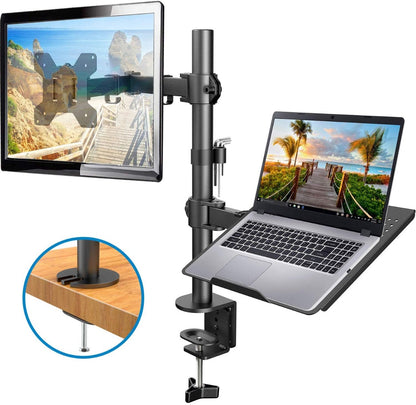 NÖRDIC MM10 Monitor and laptop holder - 13-27" monitor screen and 15.6" laptop screen - Black