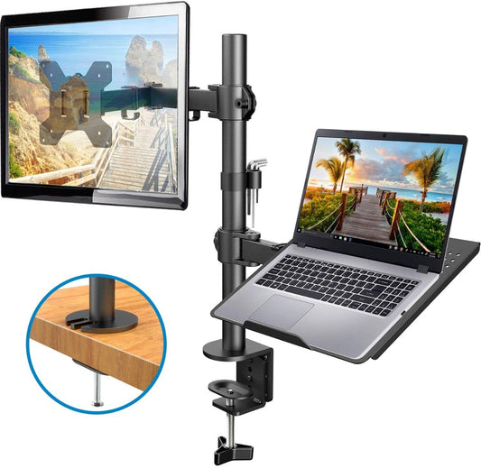 NÖRDIC MM10 Monitor and laptop holder - 13-27" monitor screen and 15.6" laptop screen - Black