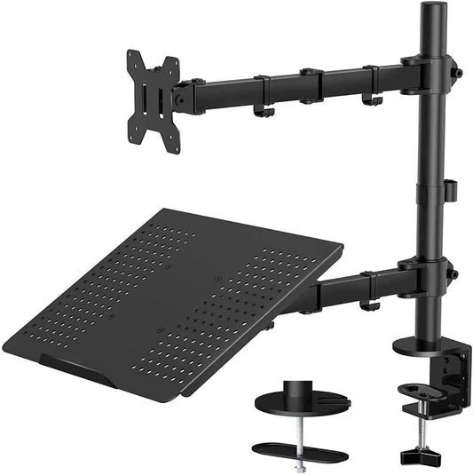 NÖRDIC MM10 Monitor and laptop holder - 13-27" monitor screen and 15.6" laptop screen - Black