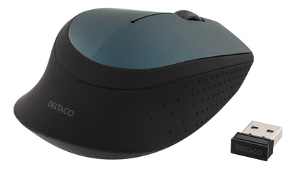 DELTACO MS-461 Draadloze optische muis 1200 DPI - met USB nano ontvanger - Blauw