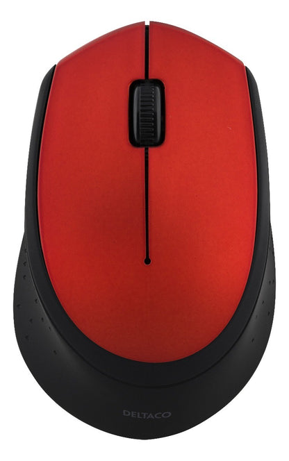 DELTACO MS-462 Draadloze optische muis 1200 DPI - met USB nano ontvanger - Rood