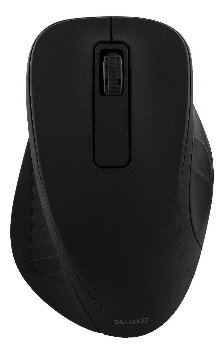 DELTACO MS-710 Wireless Optical Mouse 1200 DPI - Ergonomic - Black