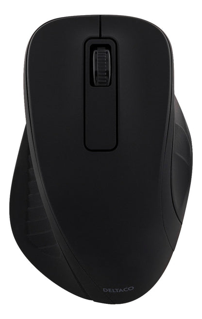 DELTACO MS-710 Wireless Optical Mouse 1200 DPI - Ergonomic - Black