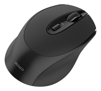 DELTACO MS-804 Stille draadloze optische compacte muis - 1600 DPI - Zwart