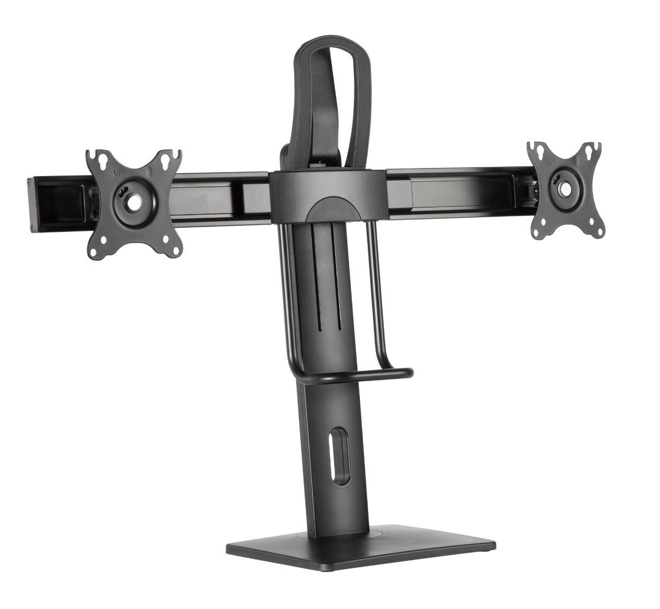 Gembird MS-D2-01 Monitor arm - 2 Screens - Height adjustable - 17" - 27" inch - Swivel and Tilt - Black
