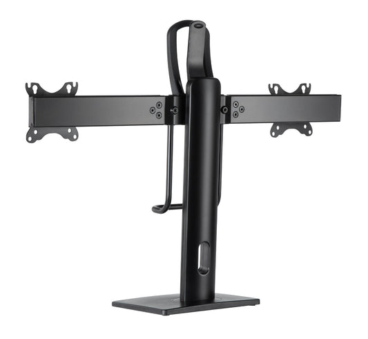 Gembird MS-D2-01 Monitor arm - 2 Screens - Height adjustable - 17" - 27" inch - Swivel and Tilt - Black