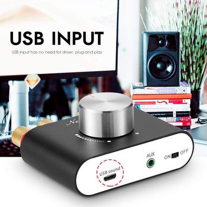 NÖRDIC SGM-173 Digitale audio versterker - Bluetooth 5.0 - USB, AUX - Zwart