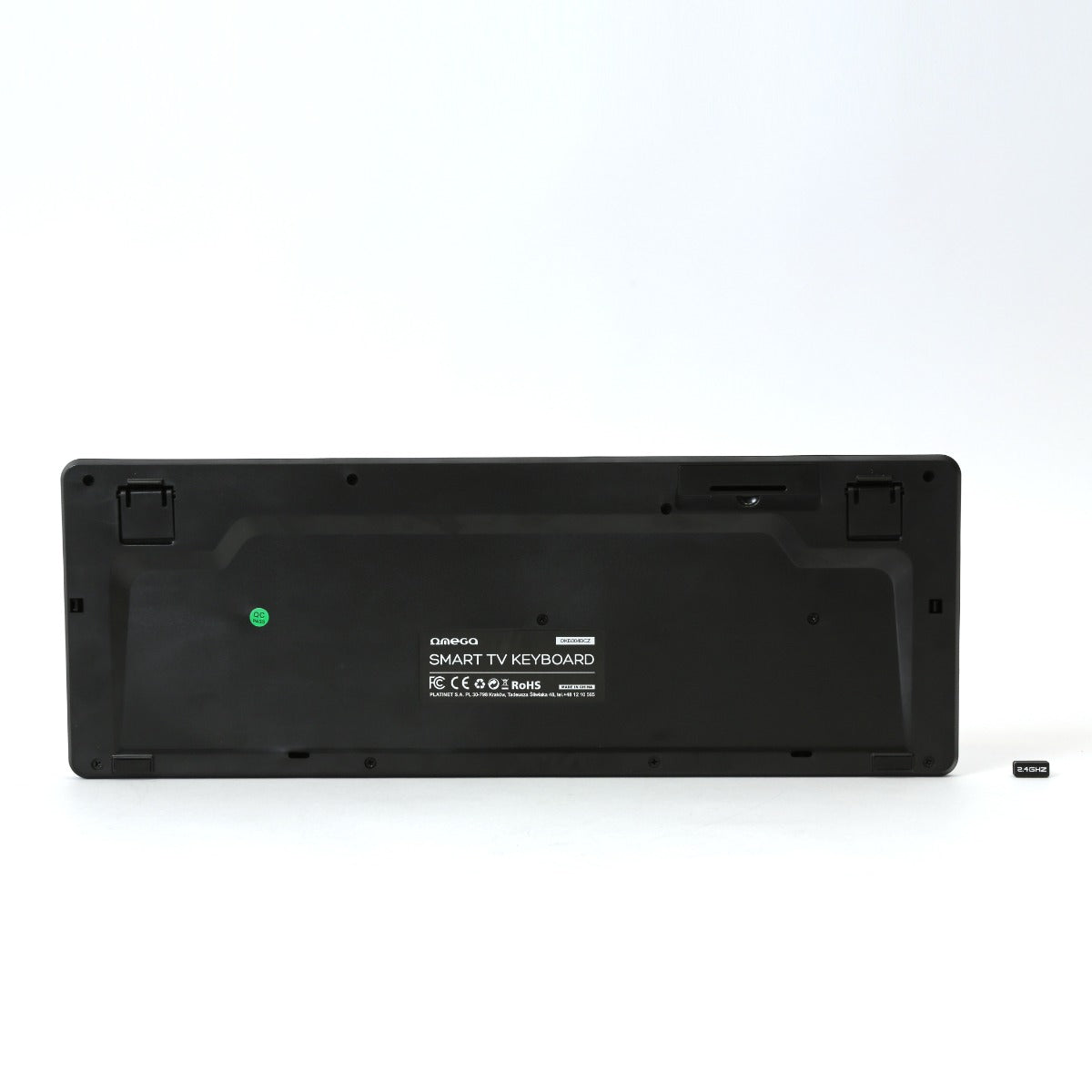 Omega OKB004BES Draadloze toetsenbord met touchpad - Voor Smart Tv's, Computers & Consoles - Zwart