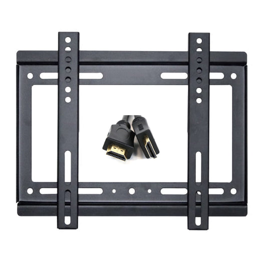 Omega OUTV200B27HDMI TV-Beugel - Max Vesa 200 - 14" -42" inch -Met 4K HDMI kabel 1,5m - Mat Zwart