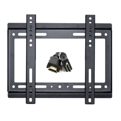 Omega OUTV200B27HDMI TV-Beugel - Max Vesa 200 - 14" -42" inch -Met 4K HDMI kabel 1,5m - Mat Zwart