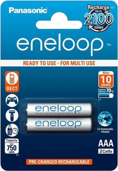 1x2 Panasonic Eneloop Micro AAA 750 mAh
