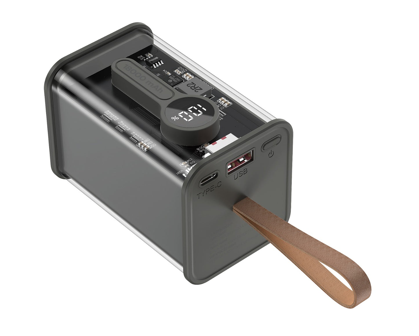 Gembird PB18-TQC3-01 Powerbank - USB-C, USB-A - 18000 mAh - Zwart