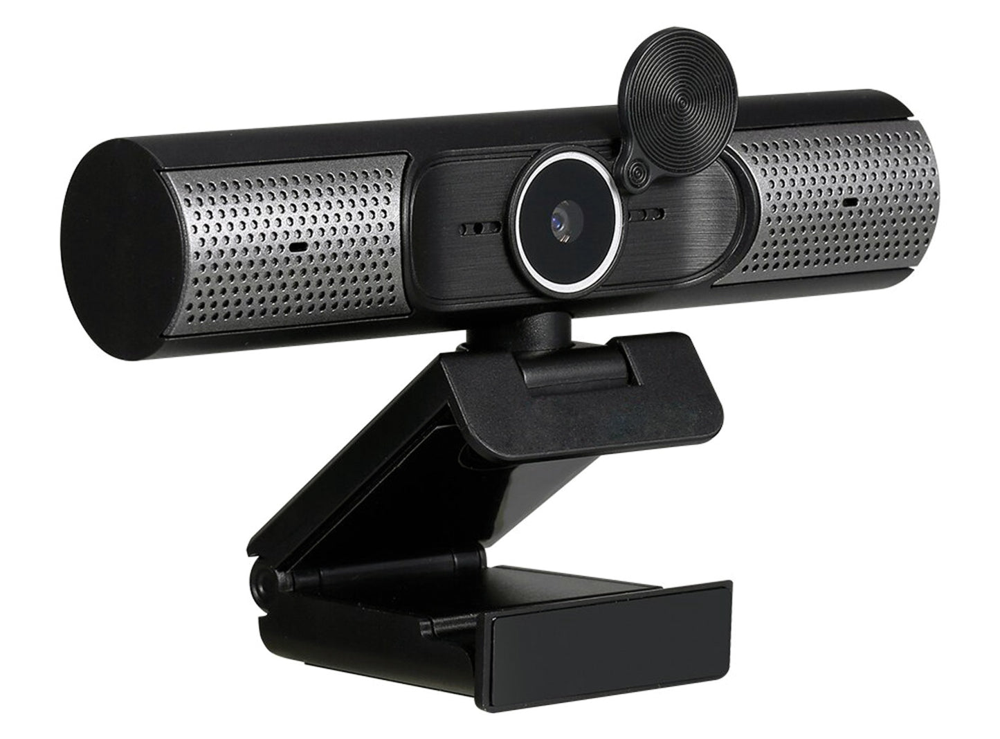 Platinet PCWC1080SP Webcam met microfoon - Voor PC, laptop - 2 ingebouwd luidsprekers - Zwart