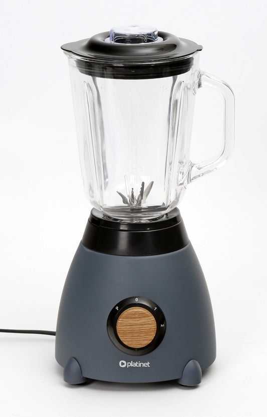 Platinet PEBVWGR Blender houten design - 1,5 liter - 500W - Grijs