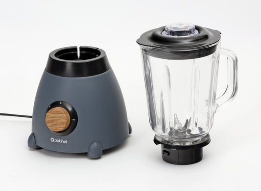 Platinet PEBVWGR Blender houten design - 1,5 liter - 500W - Grijs