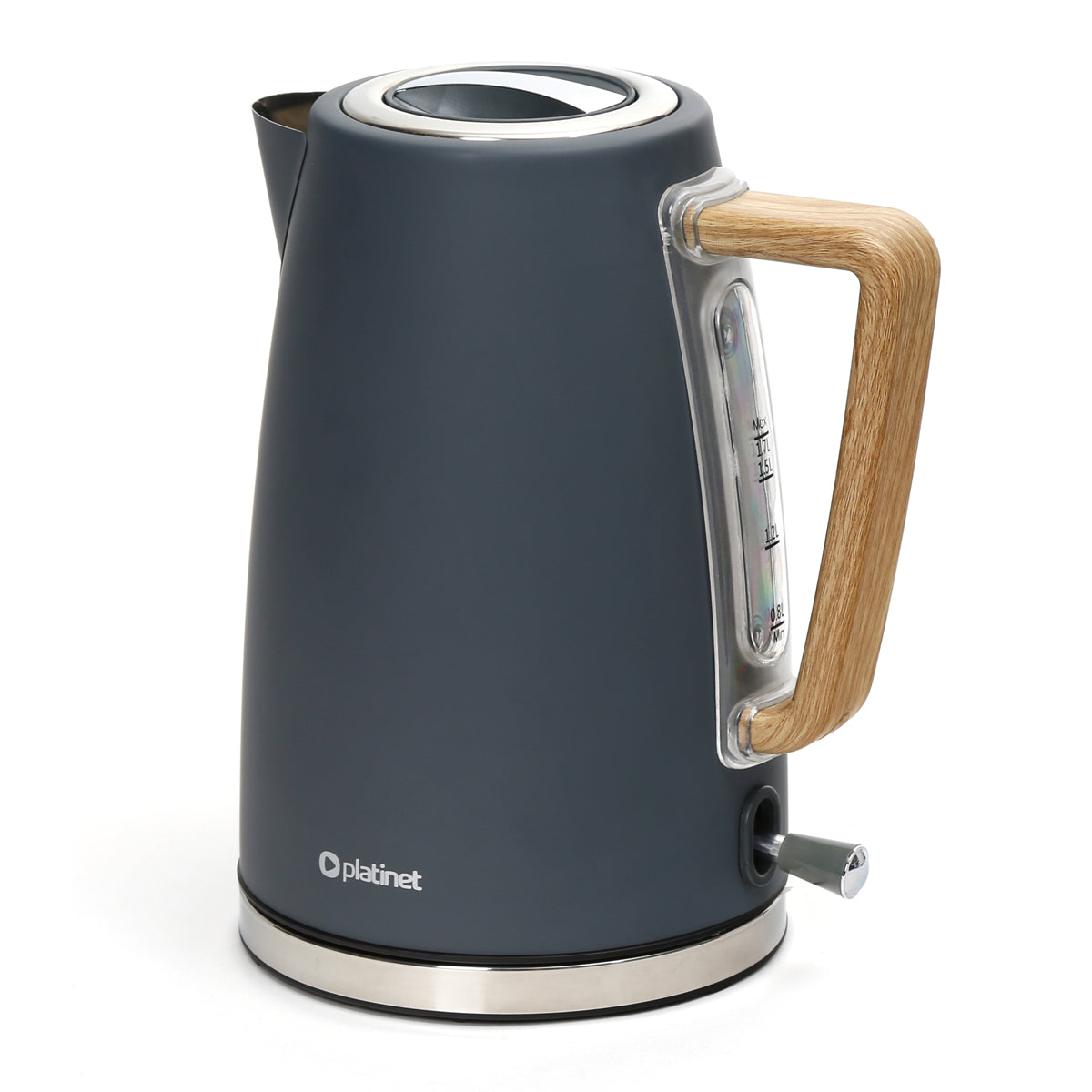 Platinet PEKVWPG Elektrische waterkoker - 1,7L - 2400 Watt - Grijs