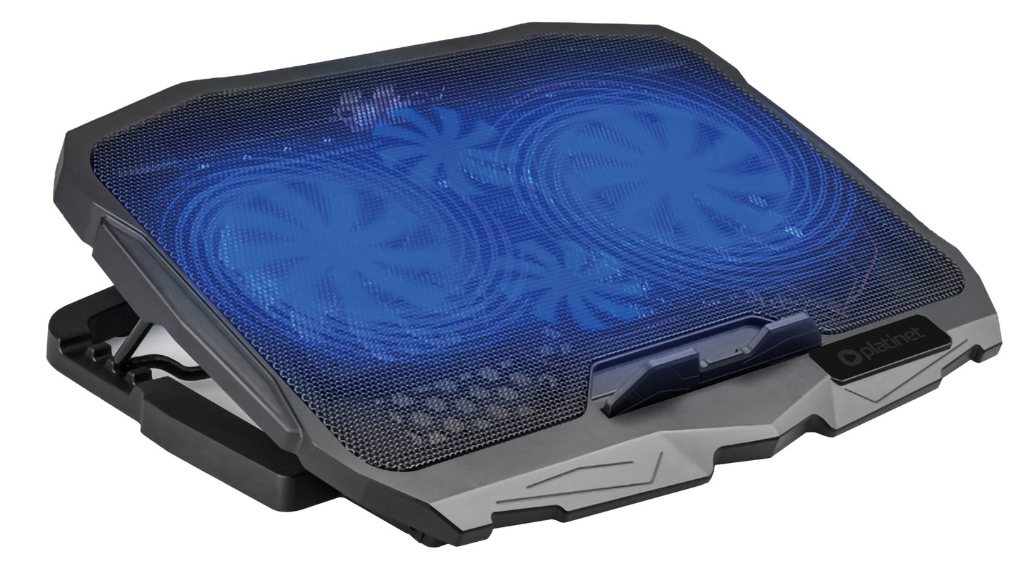 Platinet PLCP4FB Laptop Cooler - 10”-15.6” Inch - Height Adjustable - 4 Fans - 2xUSB - Black