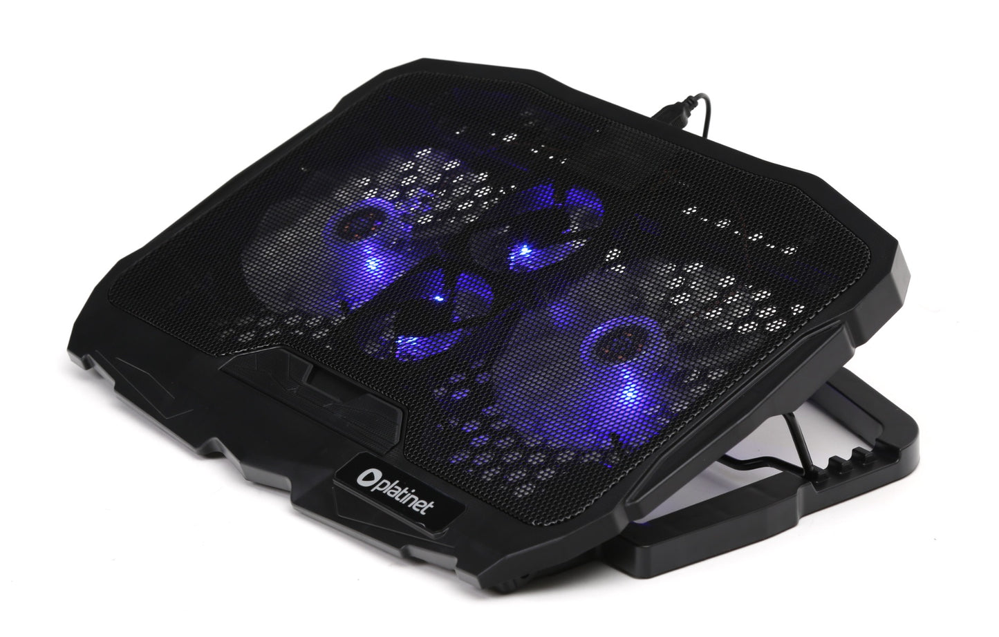 Platinet PLCP4FB Laptop Cooler - 10”-15.6” Inch - Height Adjustable - 4 Fans - 2xUSB - Black