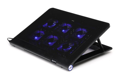 Platinet PLCP6FB Laptopkoeler - 10”-17.3” Inch - Hoogte verstelbaar - 6 Ventilators - 2xUSB - Zwart