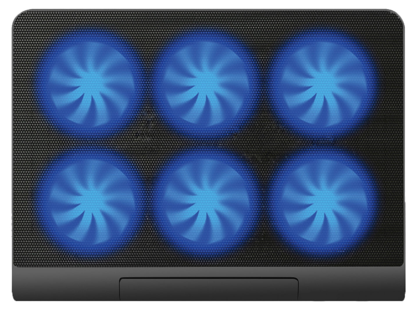 Platinet PLCP6FB Laptopkoeler - 10”-17.3” Inch - Hoogte verstelbaar - 6 Ventilators - 2xUSB - Zwart