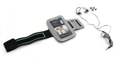 Platinet PM1070GR Sports Armband and Sports Earphones Set - With Microphone - Universal - Gray
