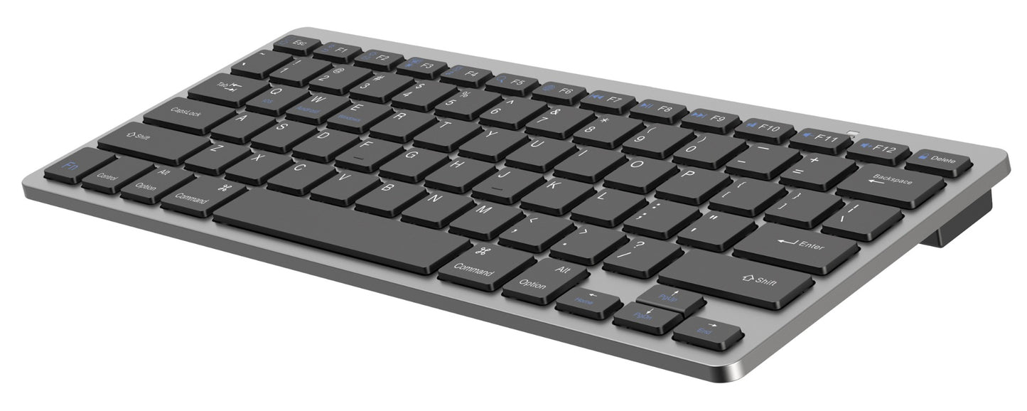 Platinet PMK120WBS Draadloze Toetsenbord - 2-in-1 - Bluetooth - Zilver/Zwart