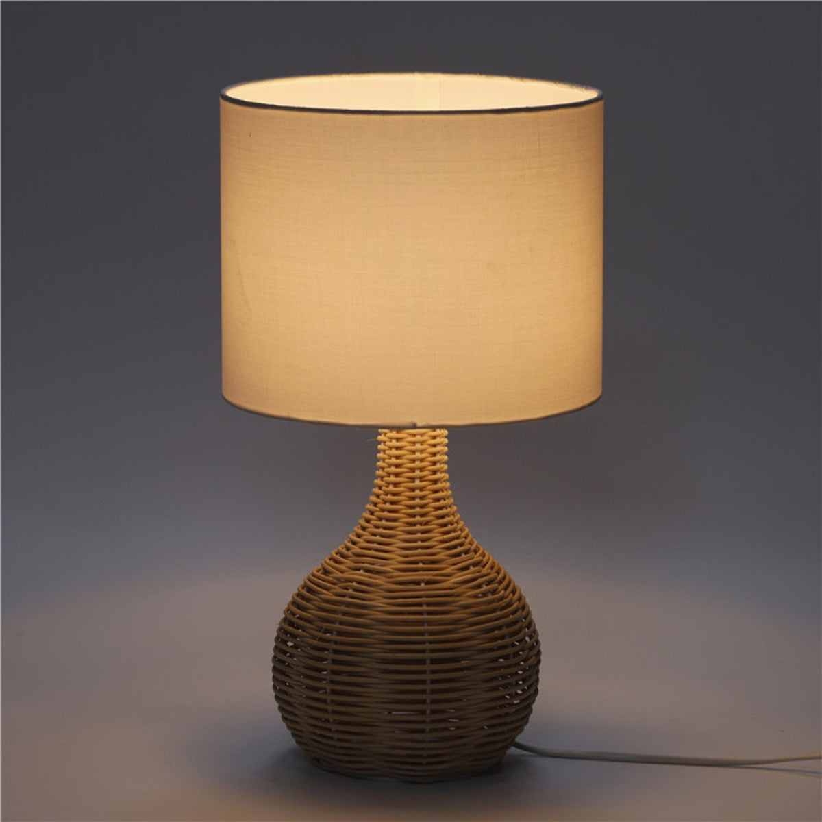 Platinet PTL0202 Table lamp - E27 maximum 25W - Rattan base - 1.5m cable - White