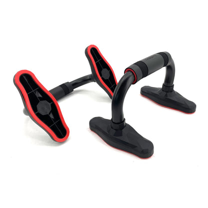 FDW AS8107 Opdruksteunen - Push up bars - Krachttraining - Zwart/Rood