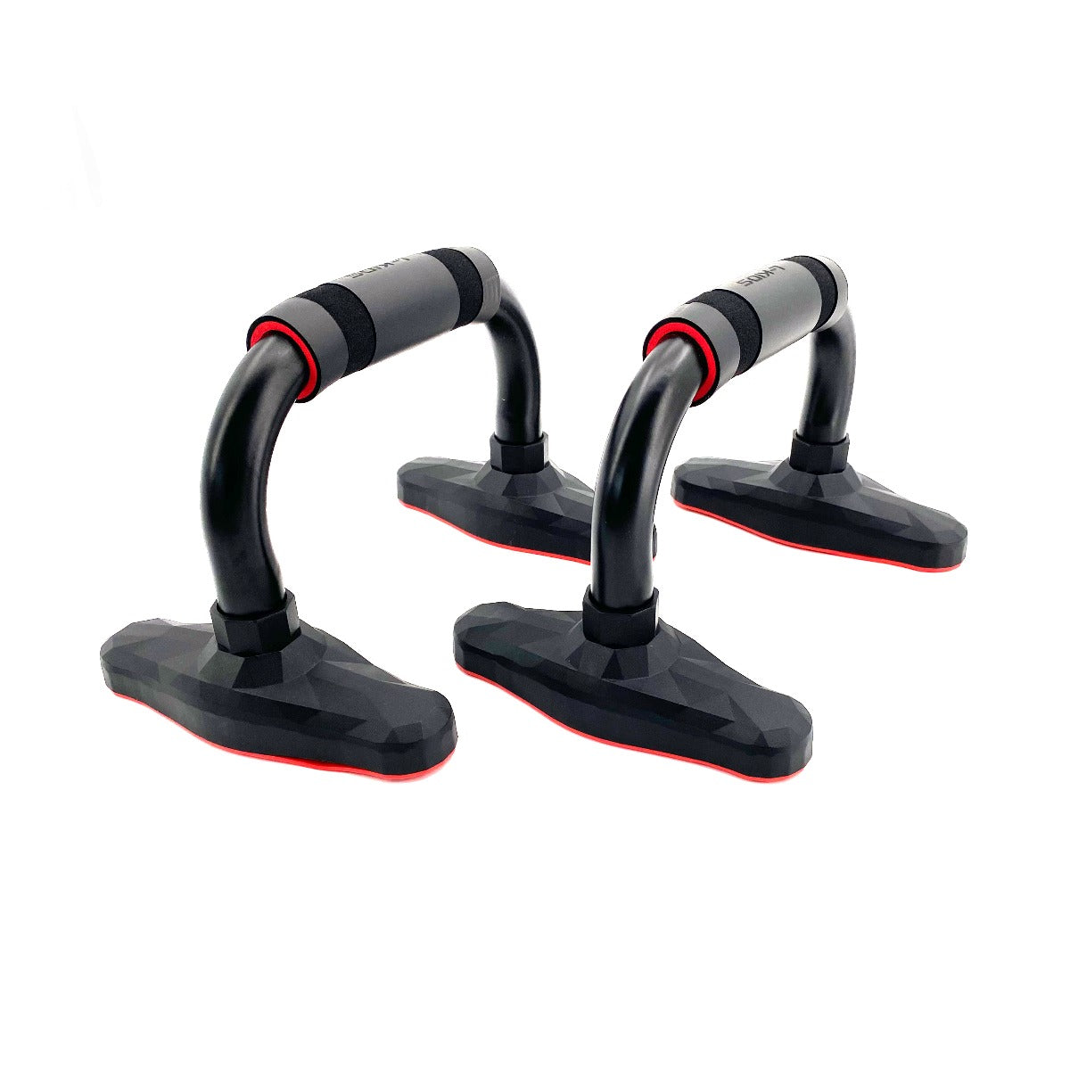 FDW AS8107 Opdruksteunen - Push up bars - Krachttraining - Zwart/Rood