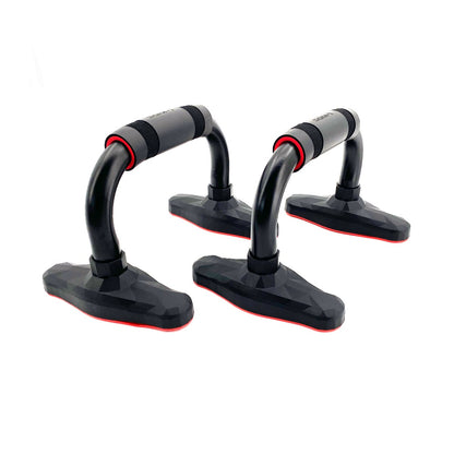 FDW AS8107 Opdruksteunen - Push up bars - Krachttraining - Zwart/Rood