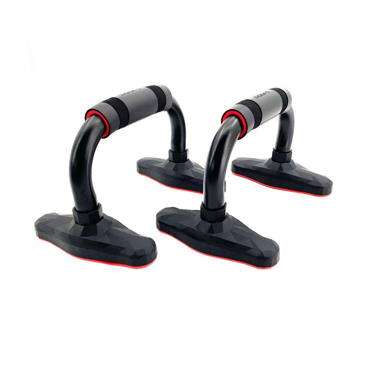FDW AS8107 Opdruksteunen - Push up bars - Krachttraining - Zwart/Rood
