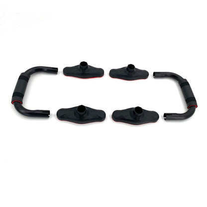 FDW AS8107 Opdruksteunen - Push up bars - Krachttraining - Zwart/Rood