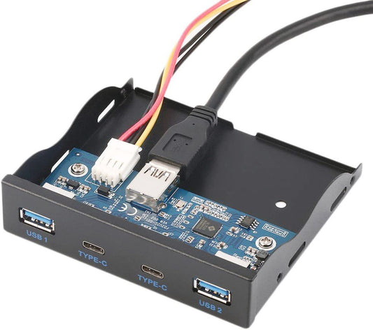 NÖRDIC - RAM-100 - 3.5" Floppy frontpaneel - 2xUSB-C - 5Gbps - 2xUSB3.0 20pin contact