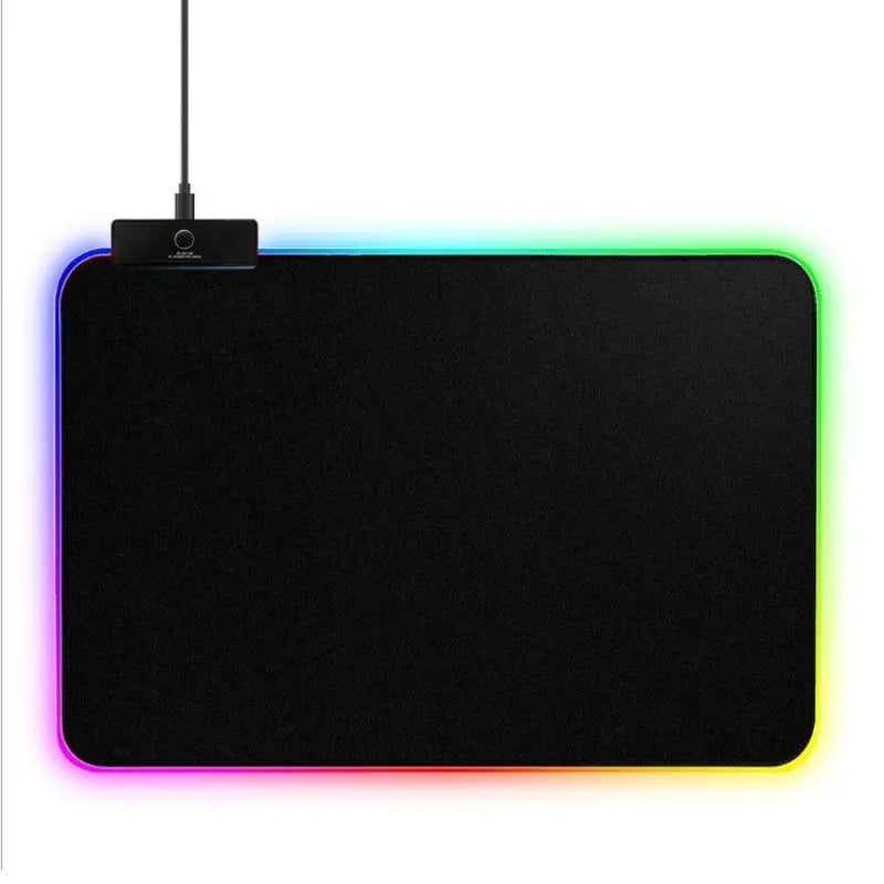 NÖRDIC GAME-N1034 RGB Gaming mouse pad, 320x270x3mm (S), Non-slip base made of natural rubber, Elastane fabric top, Stitched edges, Black