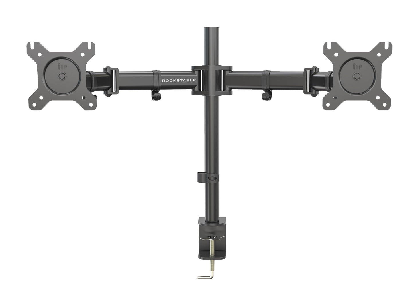 ROCKSTABLE RS-MM003 Monitor arm - Voor 2 schermen - Draai- en kantelbaar - 13-27" inch - Zwart
