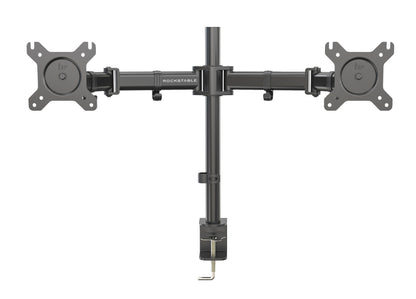 ROCKSTABLE RS-MM003 Monitor arm - Voor 2 schermen - Draai- en kantelbaar - 13-27" inch - Zwart