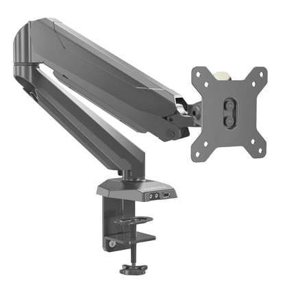 ROCKSTABLE RS-MM010B Monitor arm - Voor 1 scherm - Draai- en kantelbaar - USB 3.0 poort - Microfooningang en audio-uitgang - 13-32" inch - Zwart