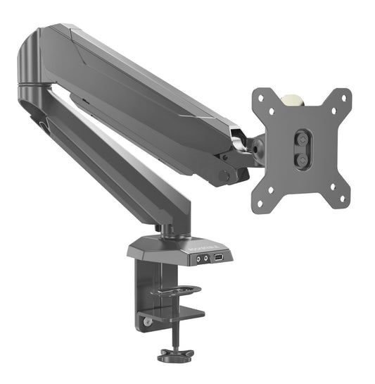 ROCKSTABLE RS-MM010B Monitor arm - For 1 screen - Rotatable and tiltable - USB 3.0 port - Microphone input and audio output - 13-32" inch - Black