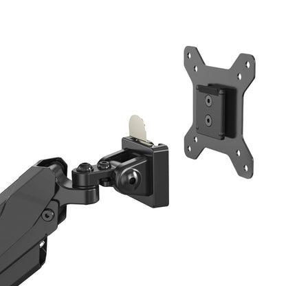 ROCKSTABLE RS-MM010B Monitor arm - Voor 1 scherm - Draai- en kantelbaar - USB 3.0 poort - Microfooningang en audio-uitgang - 13-32" inch - Zwart