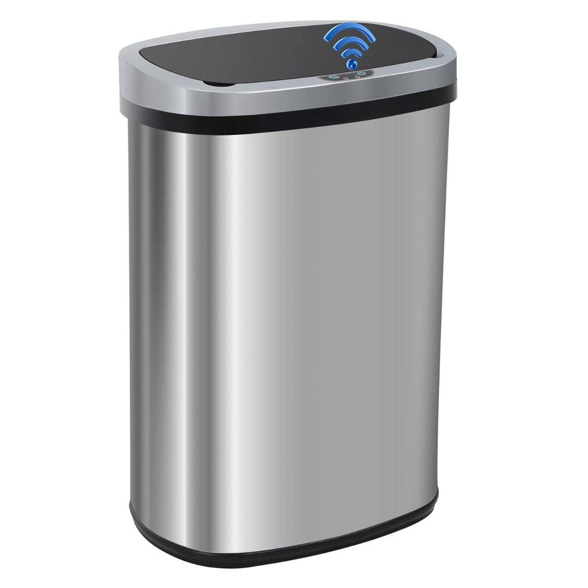 FDW TC-1350R-SS Sensor Bin - Automatic Touchless Trash Can - 50 Liter - Stainless Steel - Silver