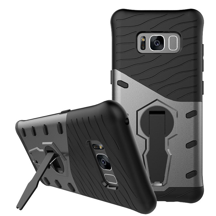 Sniper S8-101, Case for Galaxy S8, Rotatable Tripod, Heat Cutouts - Dark Gray