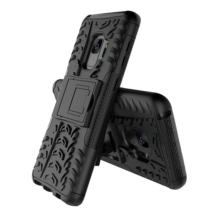 Dazzler S9-102, Case voor Galaxy S9, schokabsorberend, uitsparingen voor warmte - zwart