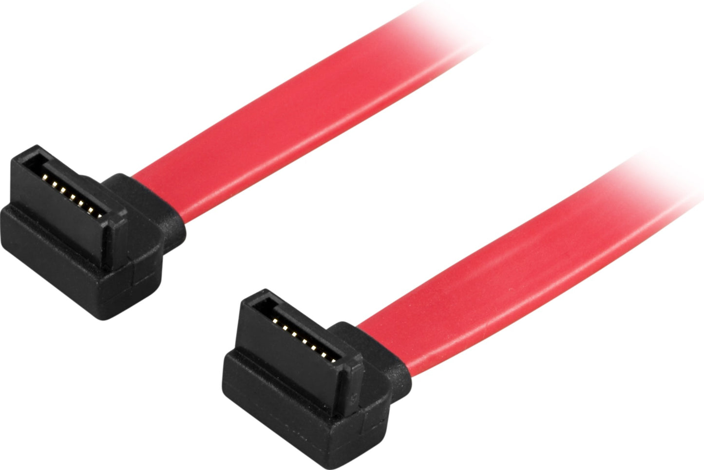 DELTACO SATA-05B, SATA - SATA Red SATA cable, 0.5 meters