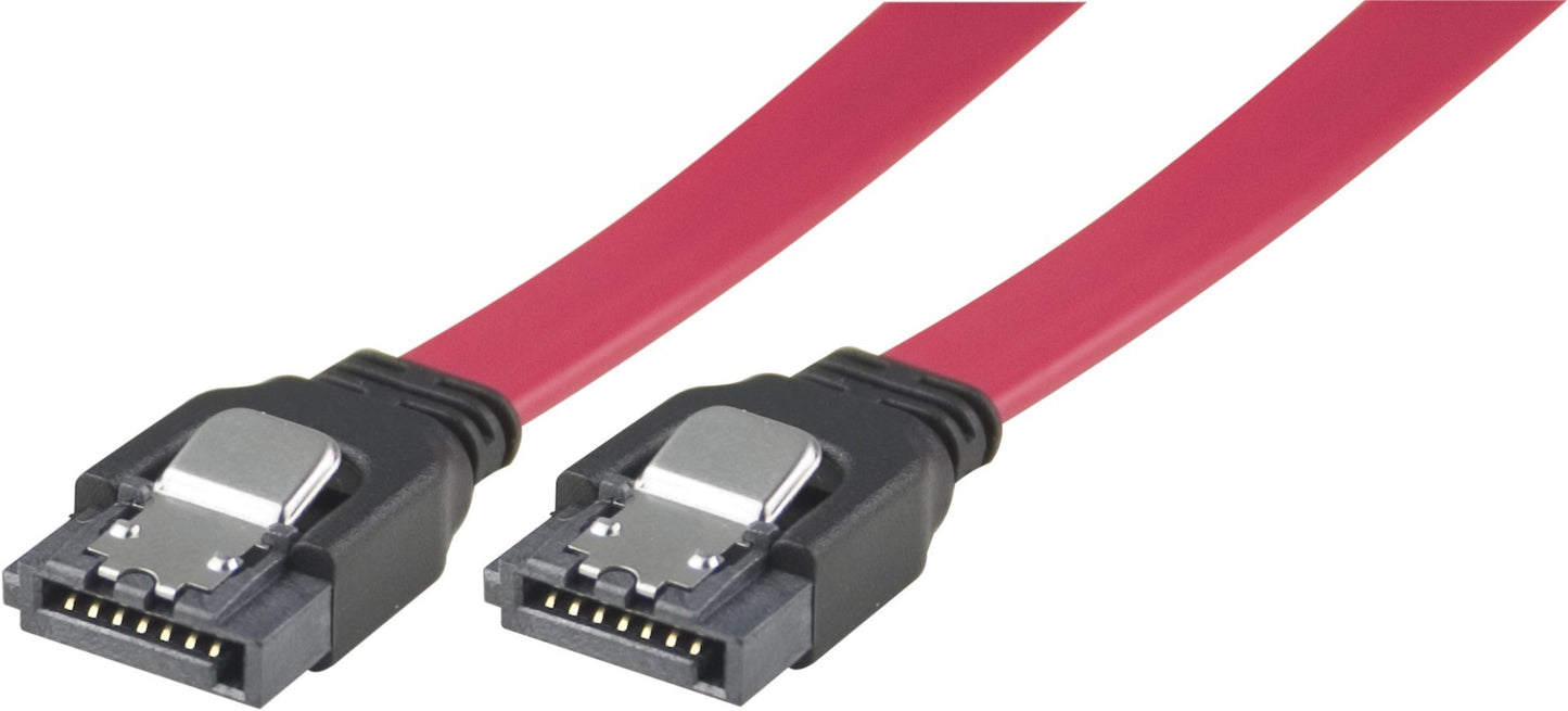 DELTACO SATA-05D, SATA cable, red, 0.5 meters