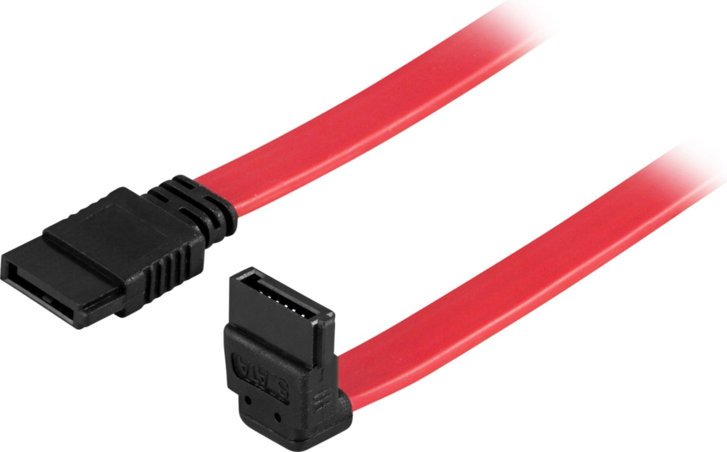 DELTACO SATA-10A, SATA / SAS-kabel, 1 meter, rood