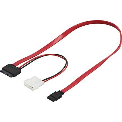 DELTACO SATA-11B, SATA - SATA Red SATA cable, 1 meter